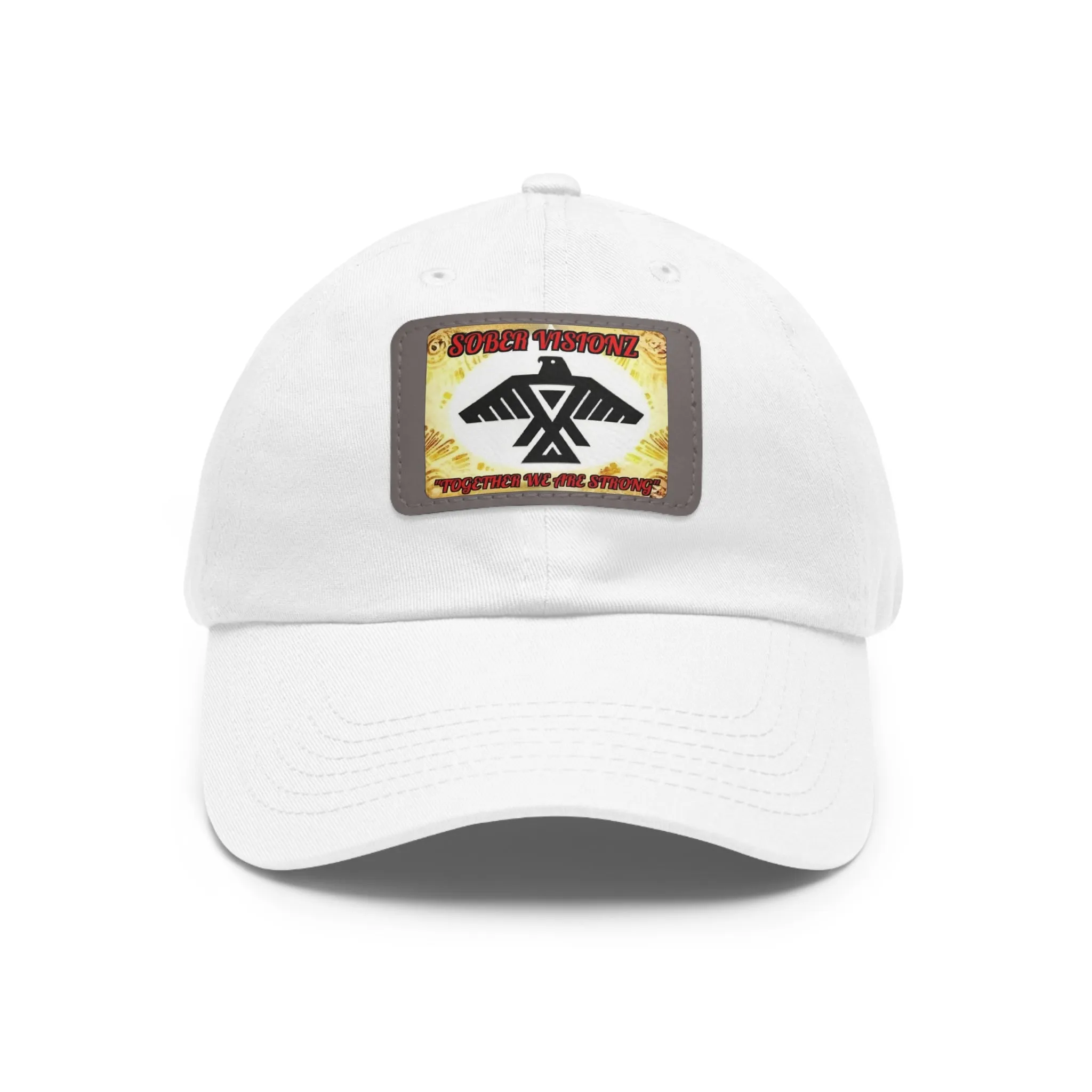 Dad Hat with Sober Visionz Leather Patch (Rectangle)
