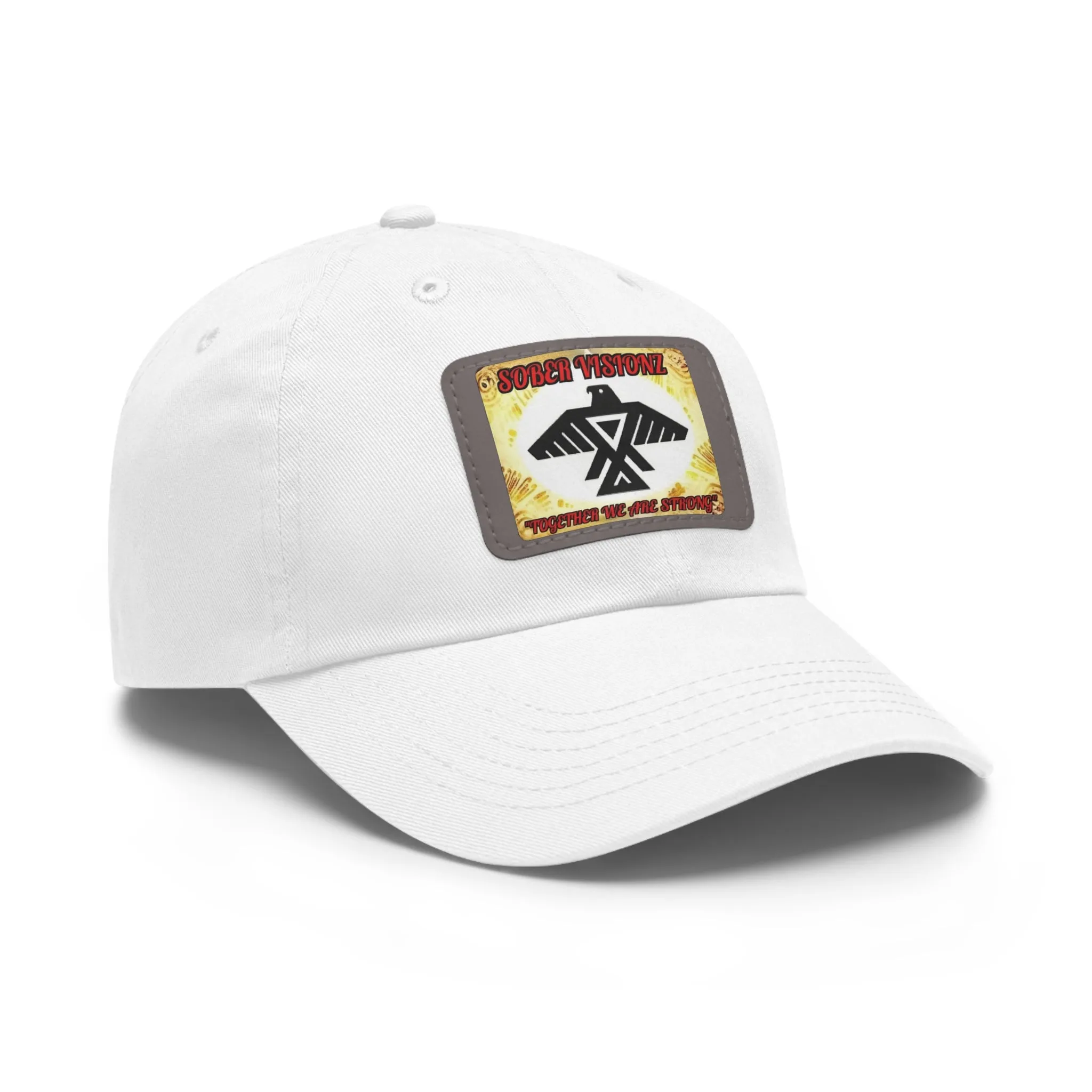 Dad Hat with Sober Visionz Leather Patch (Rectangle)