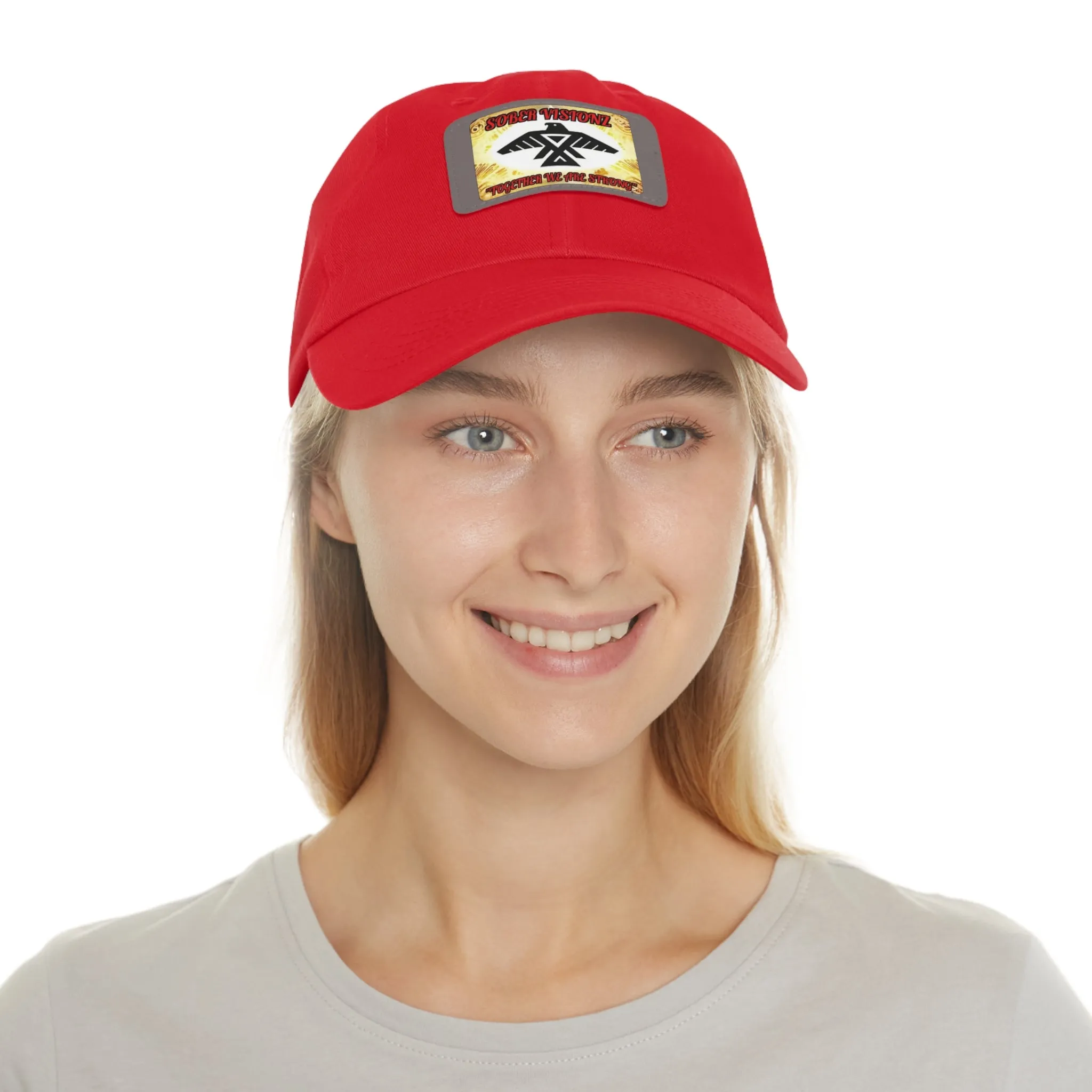 Dad Hat with Sober Visionz Leather Patch (Rectangle)
