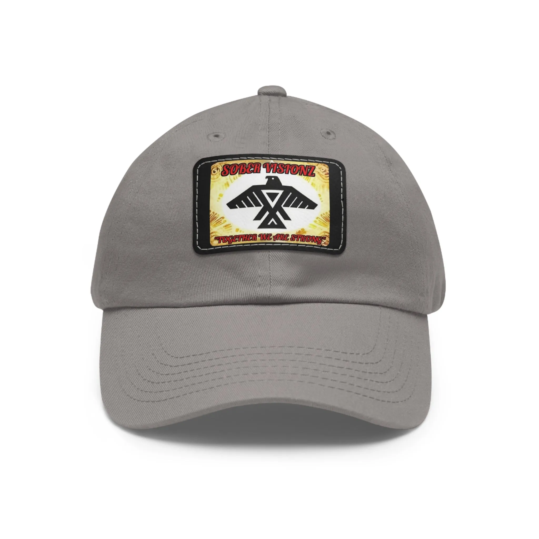 Dad Hat with Sober Visionz Leather Patch (Rectangle)
