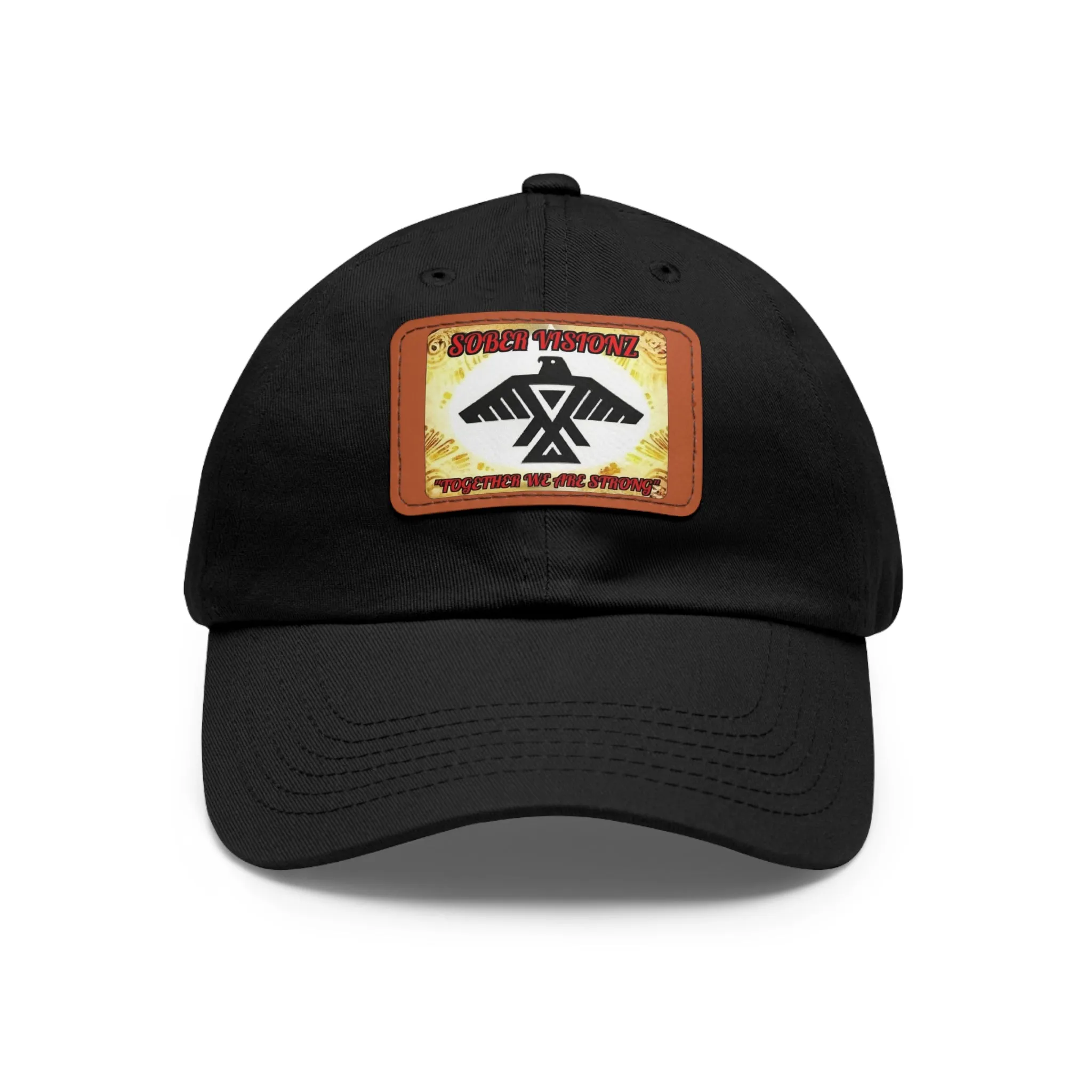 Dad Hat with Sober Visionz Leather Patch (Rectangle)