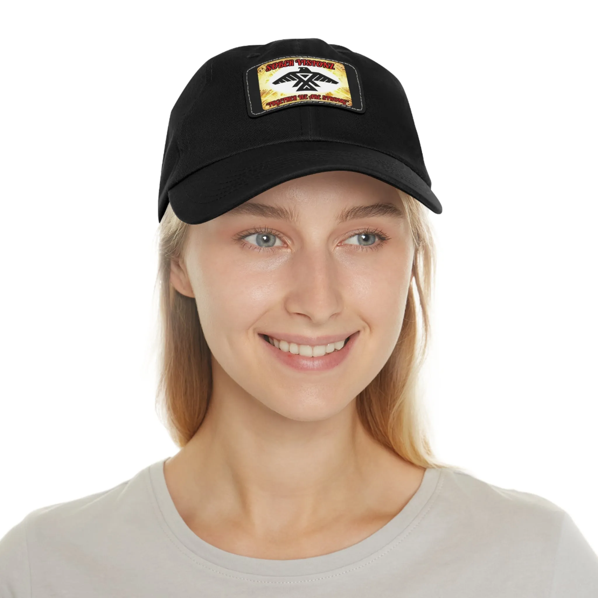 Dad Hat with Sober Visionz Leather Patch (Rectangle)