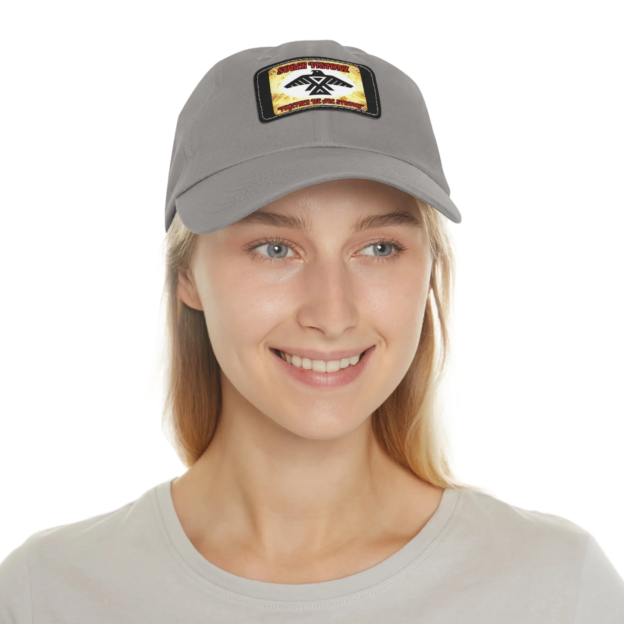 Dad Hat with Sober Visionz Leather Patch (Rectangle)
