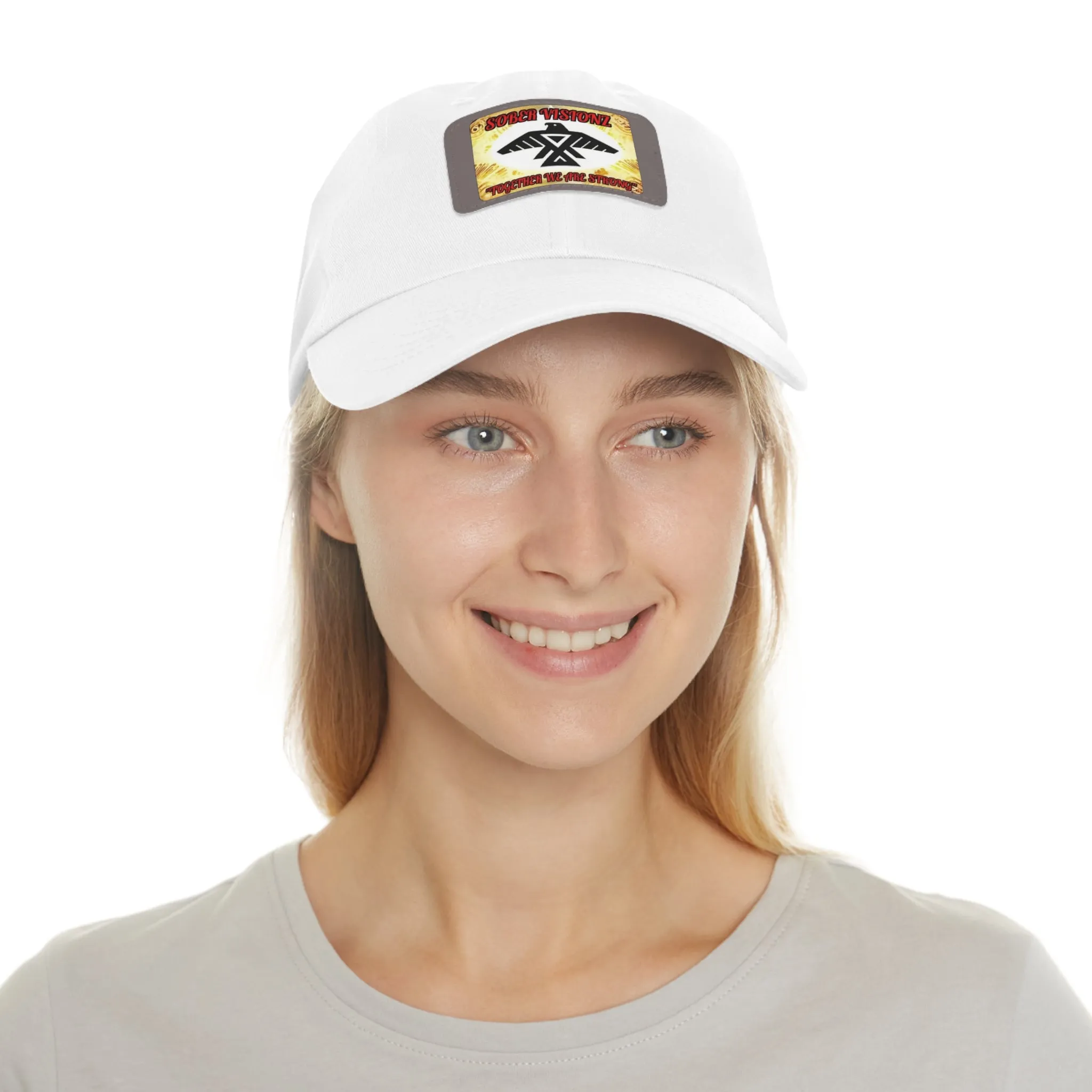 Dad Hat with Sober Visionz Leather Patch (Rectangle)