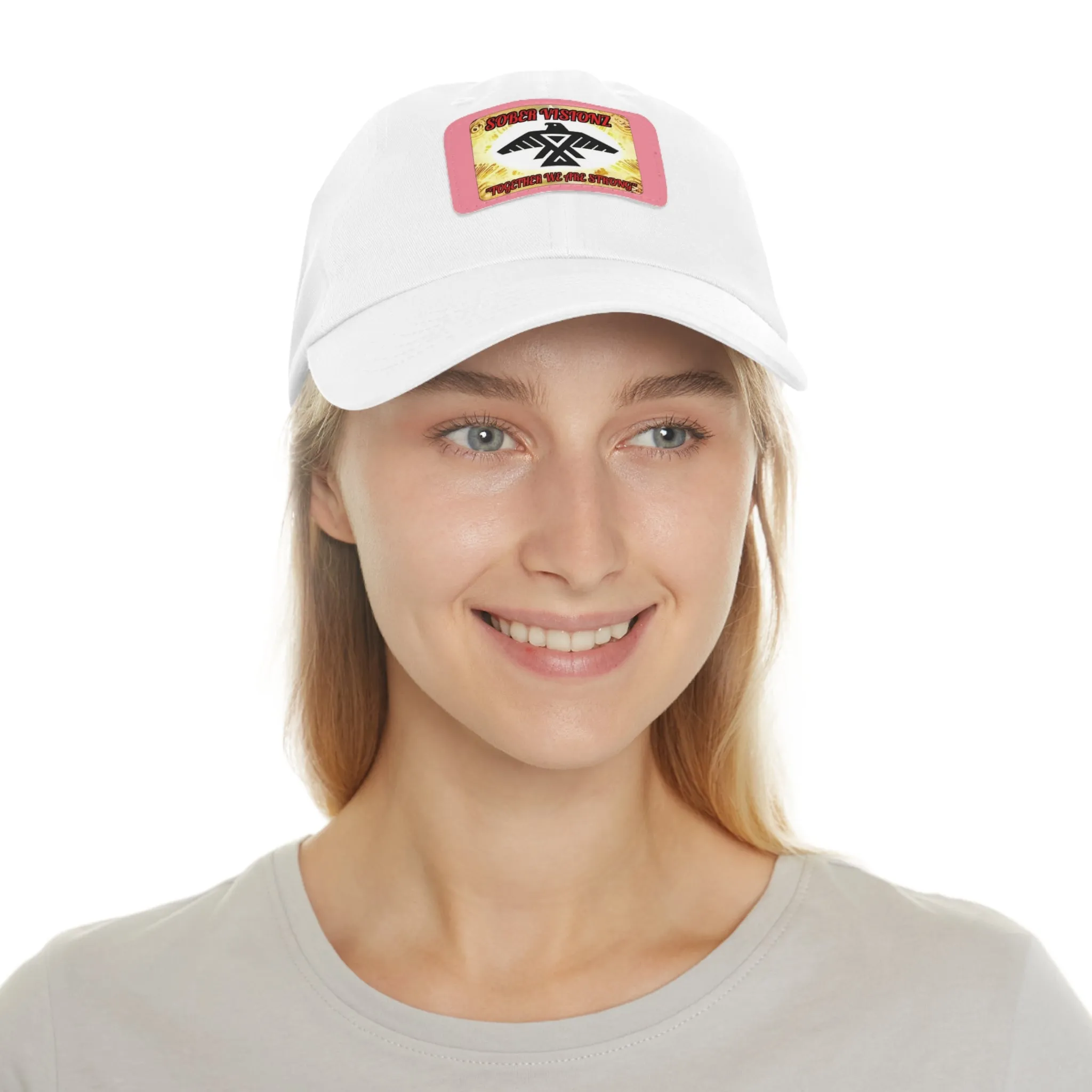 Dad Hat with Sober Visionz Leather Patch (Rectangle)