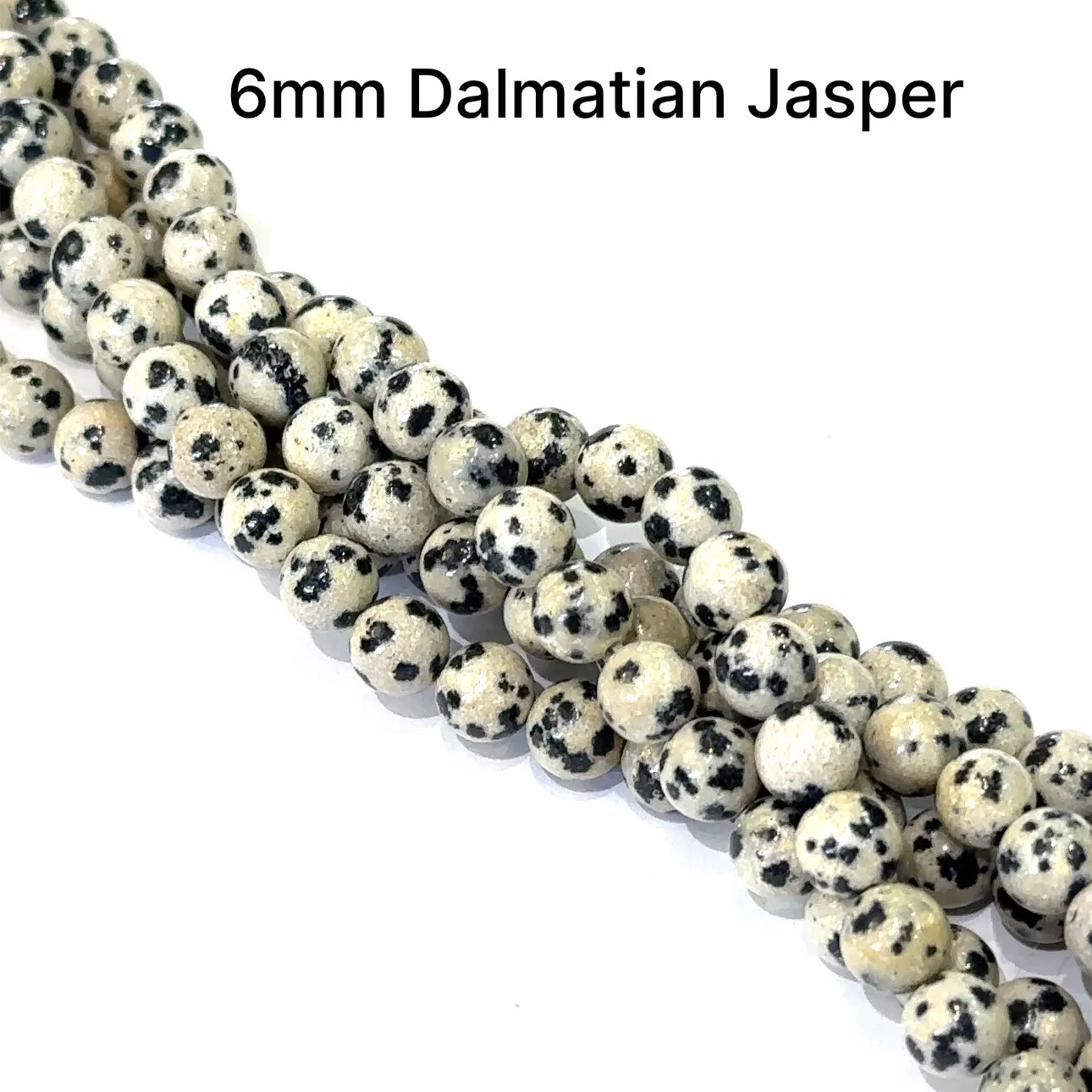 Dalmatian Jasper Gemstone Strands, Jewelry supplies