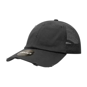 Decky 110 6 Panel Low Profile Relaxed Vintage Trucker Cap - CASE Pricing