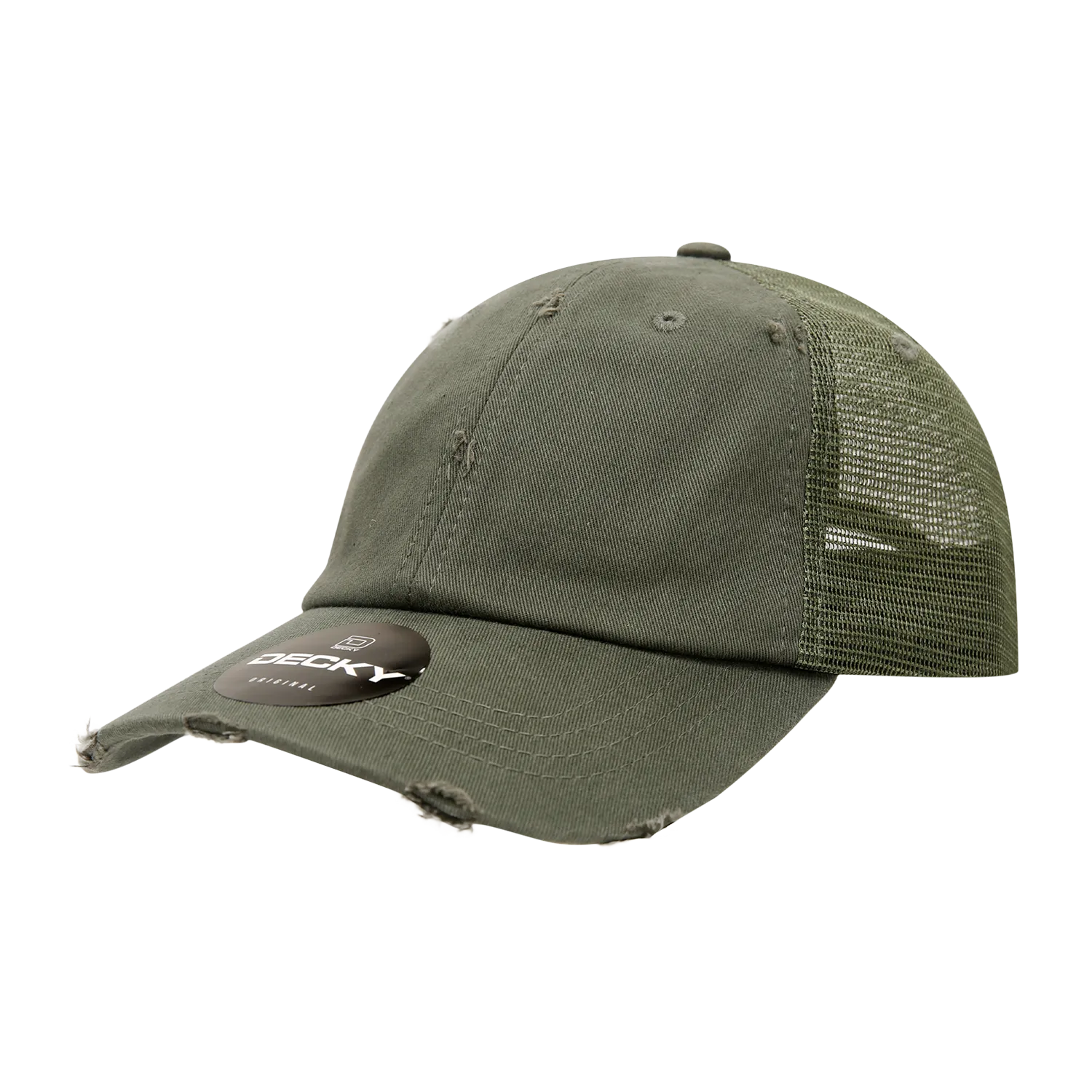 Decky 110 6 Panel Low Profile Relaxed Vintage Trucker Cap - CASE Pricing