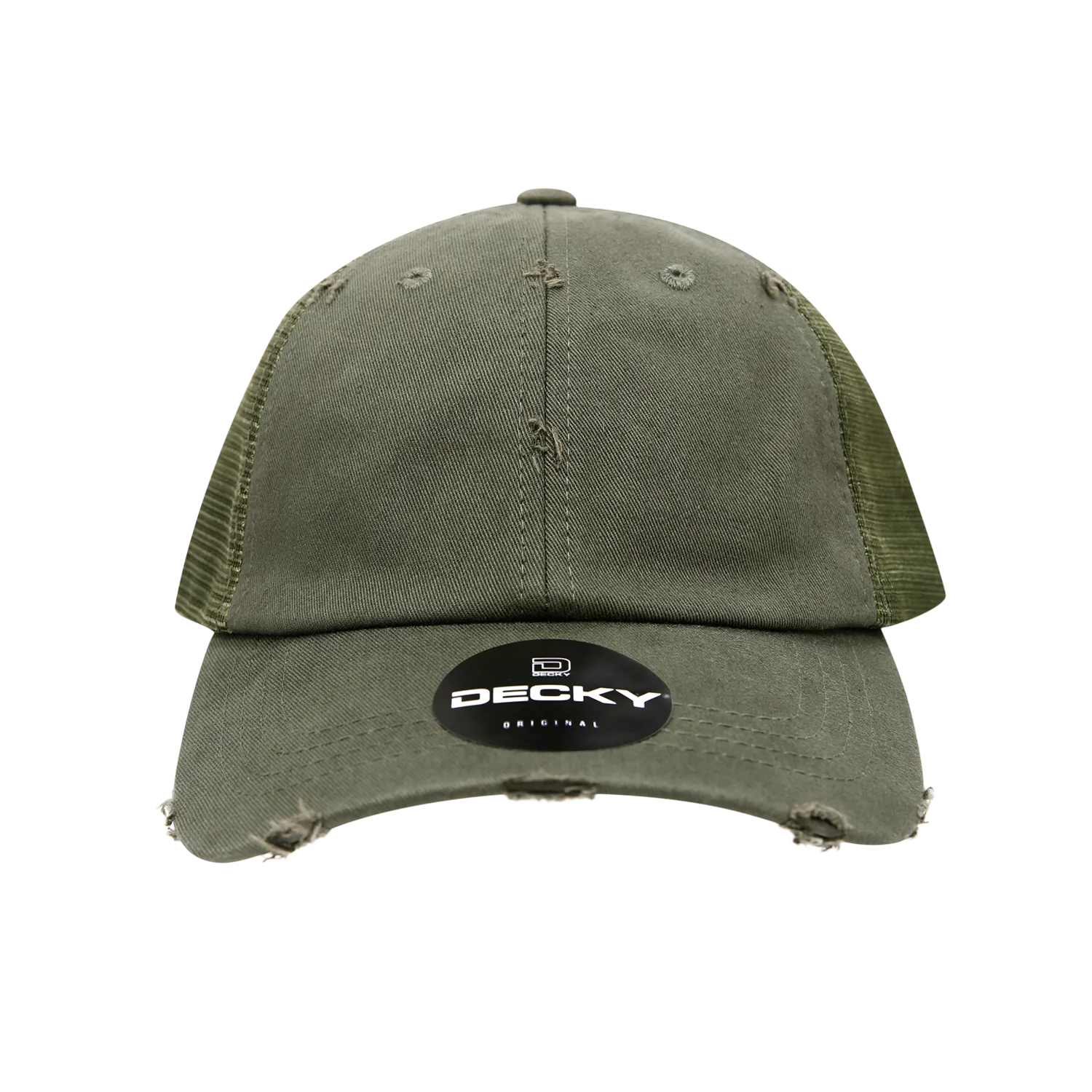 Decky 110 6 Panel Low Profile Relaxed Vintage Trucker Cap - CASE Pricing