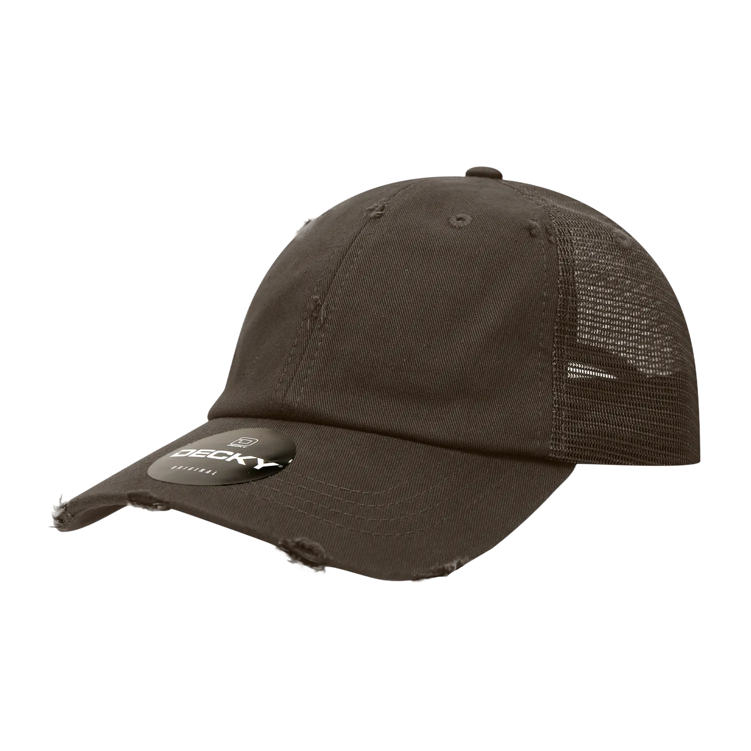 Decky 110 6 Panel Low Profile Relaxed Vintage Trucker Cap - CASE Pricing