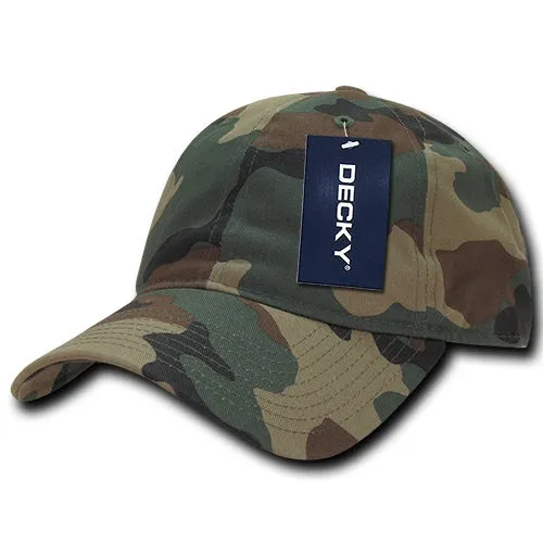 Decky 216 - 6 Panel Low Profile Relaxed Camo Dad Hat - CASE Pricing