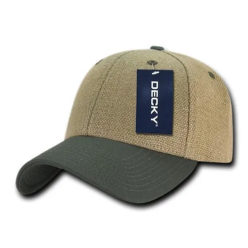 Decky 230 6 Panel Low Profile Structured Jute Cap