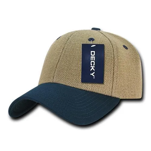 Decky 230 6 Panel Low Profile Structured Jute Cap