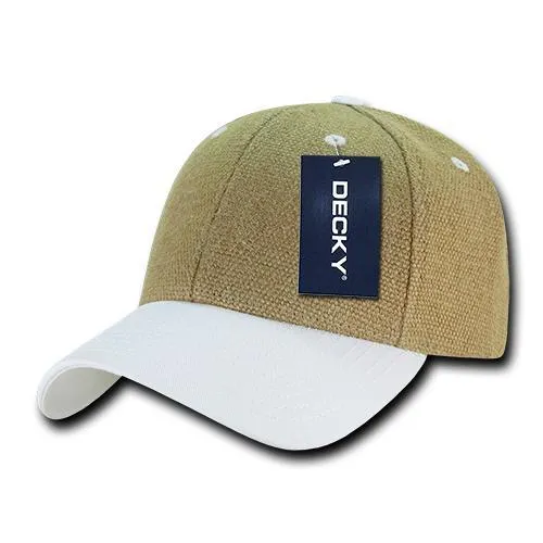 Decky 230 6 Panel Low Profile Structured Jute Cap