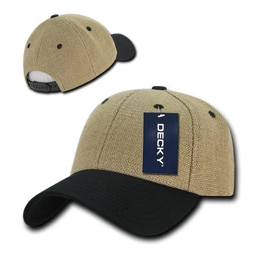 Decky 230 6 Panel Low Profile Structured Jute Cap