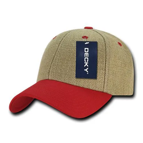 Decky 230 6 Panel Low Profile Structured Jute Cap