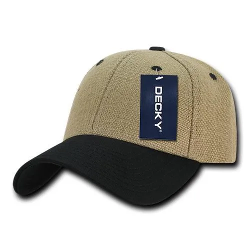 Decky 230 6 Panel Low Profile Structured Jute Cap