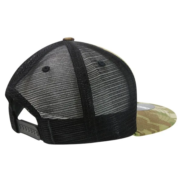 Decky 6304 - MultiCam 5-Panel Trucker Hat, Camo Flat Bill Trucker Cap