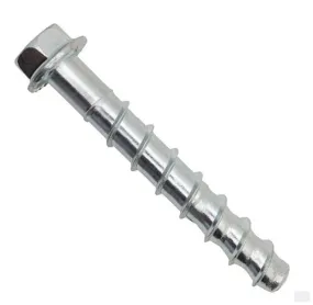 DEWALT 1/2" x 4"  Screw-Bolt  Concrete Screw Anchor, Hex Washer Head, Zinc, #PFM1411420 (50/Pkg.)