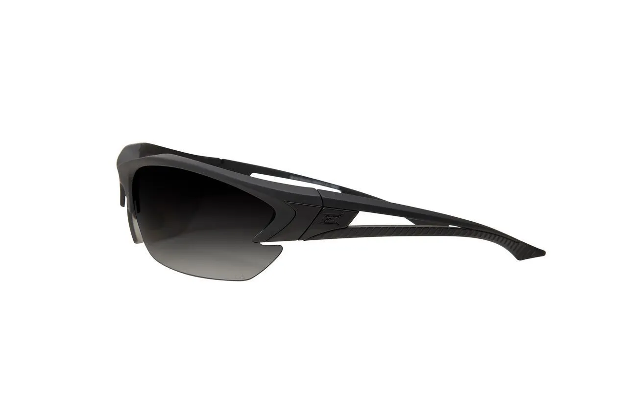 Edge Tactical Eyewear Acid Gambit 2 Lens Kit - Soft-Touch Matte Black Frame / Polarized Gradient Smoke, Tiger's Eye Vapor Shield Lenses