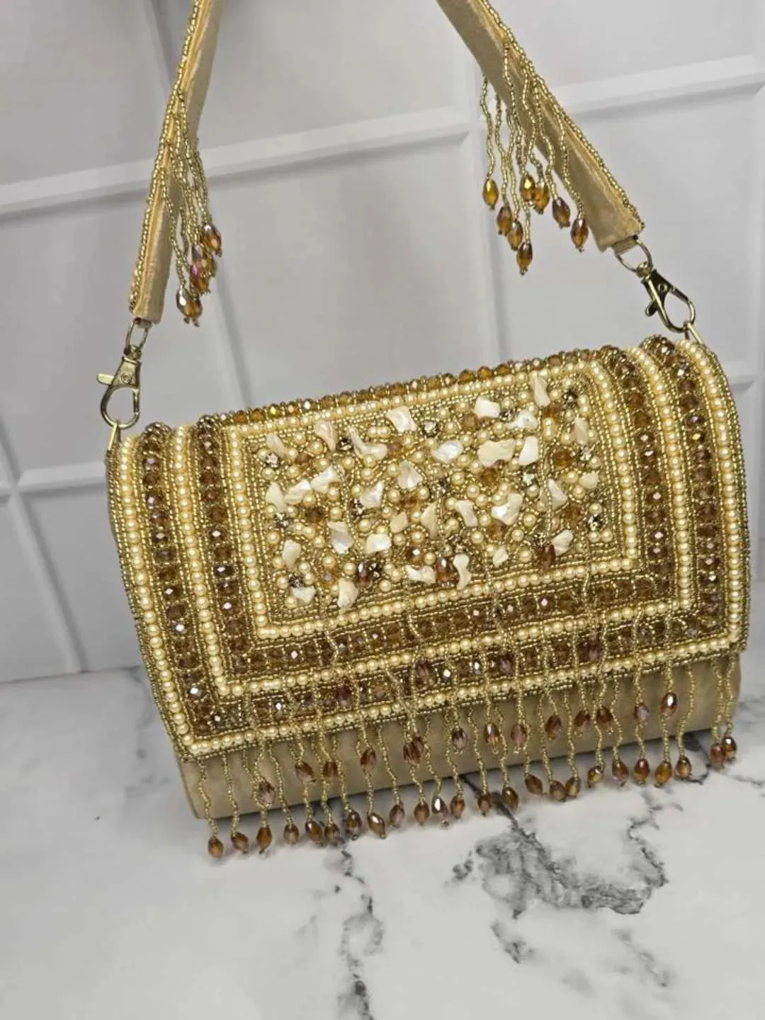 Embroidered Tassel Flap Bags