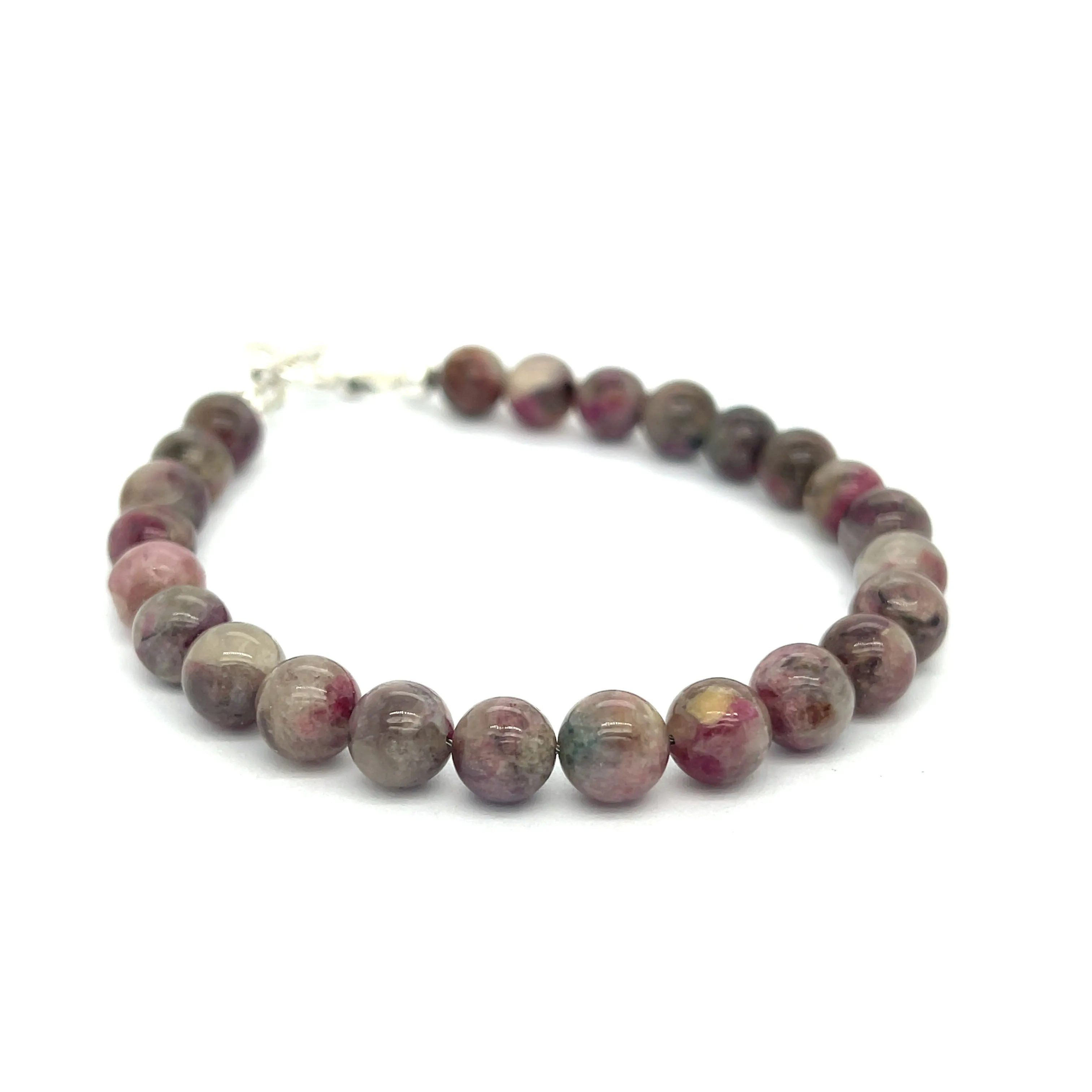 Eudialyte Gemstone Beaded Bracelet, jewelry