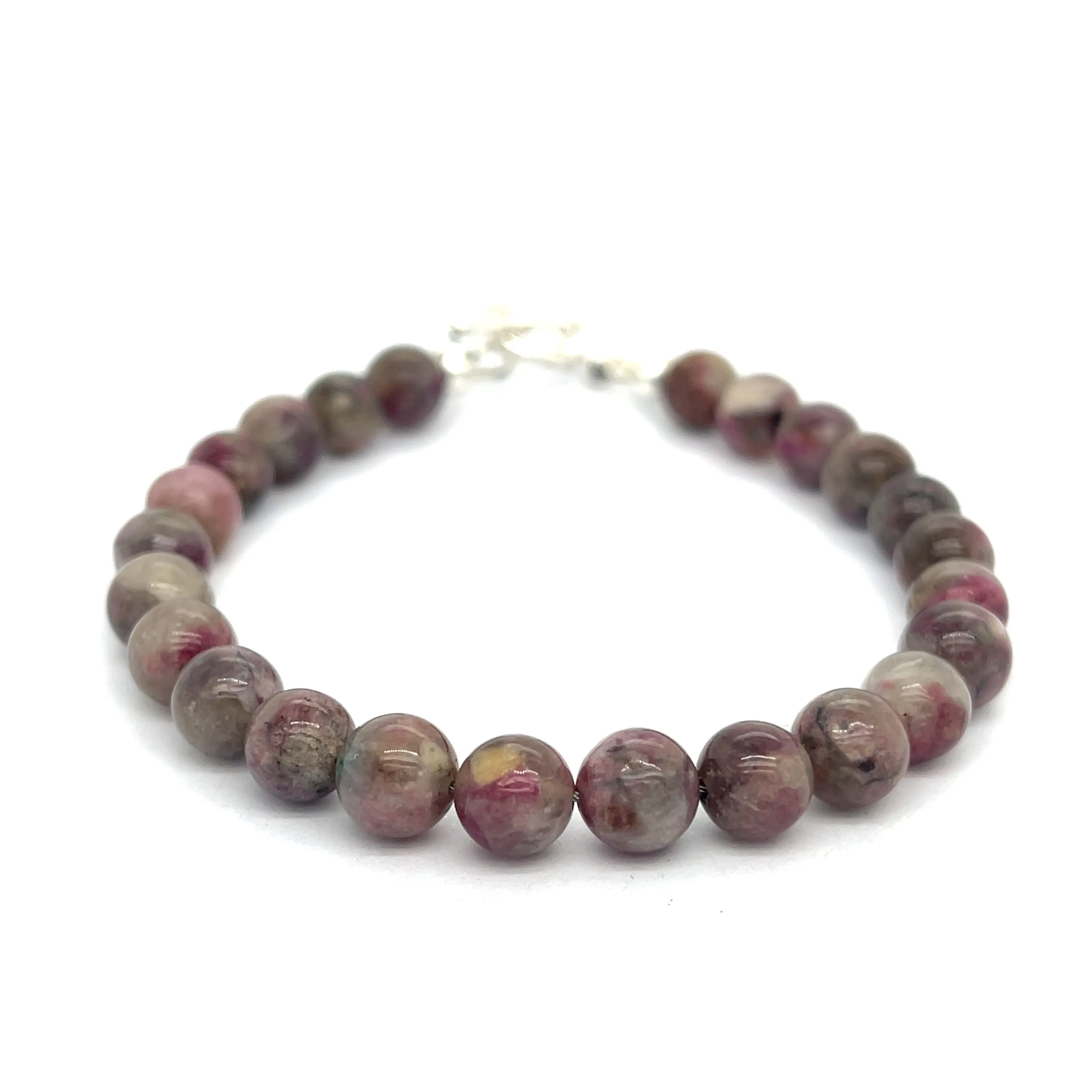 Eudialyte Gemstone Beaded Bracelet, jewelry