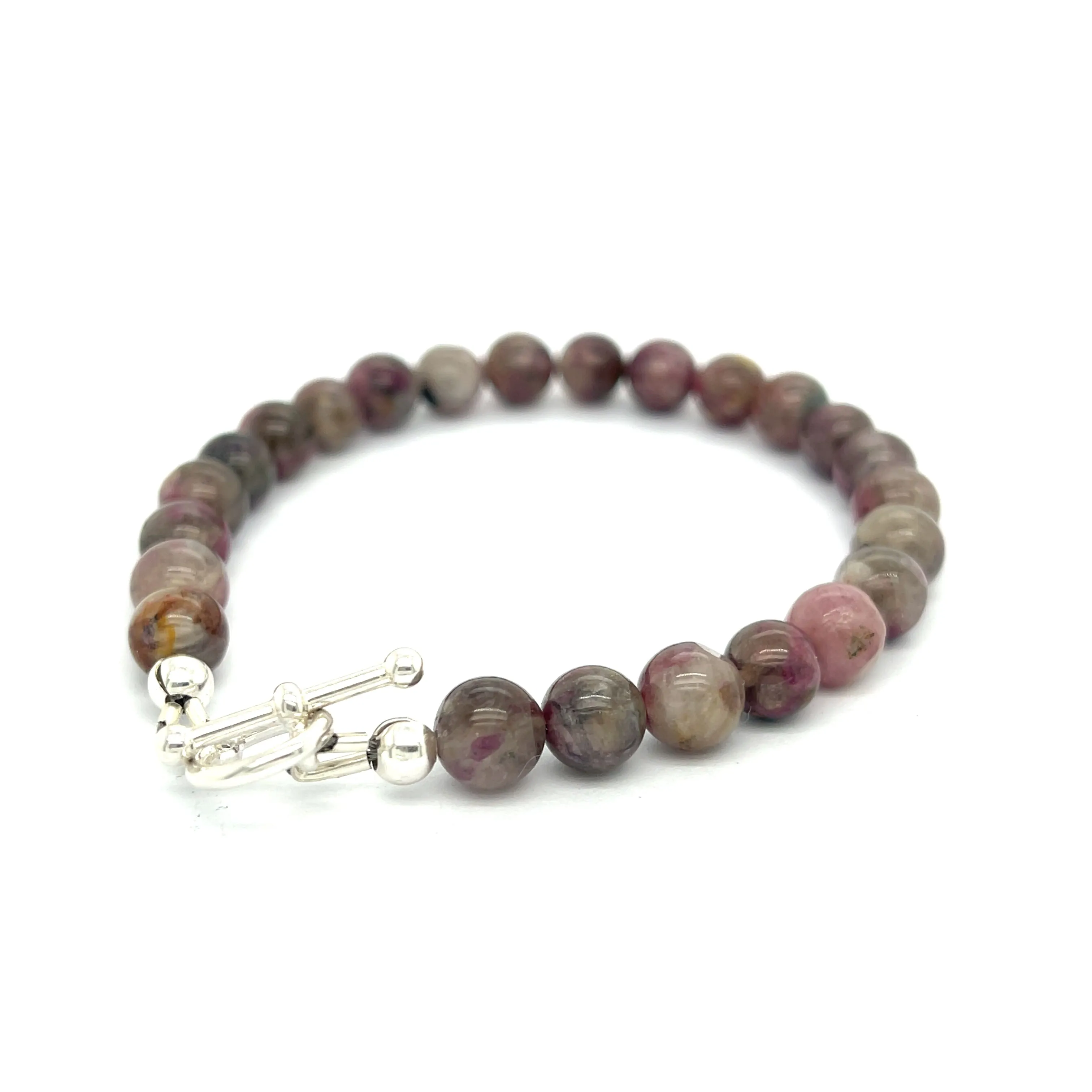 Eudialyte Gemstone Beaded Bracelet, jewelry