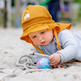 Firefighter Sun Hat - 100% Organic Cotton Muslin (6m-5y )
