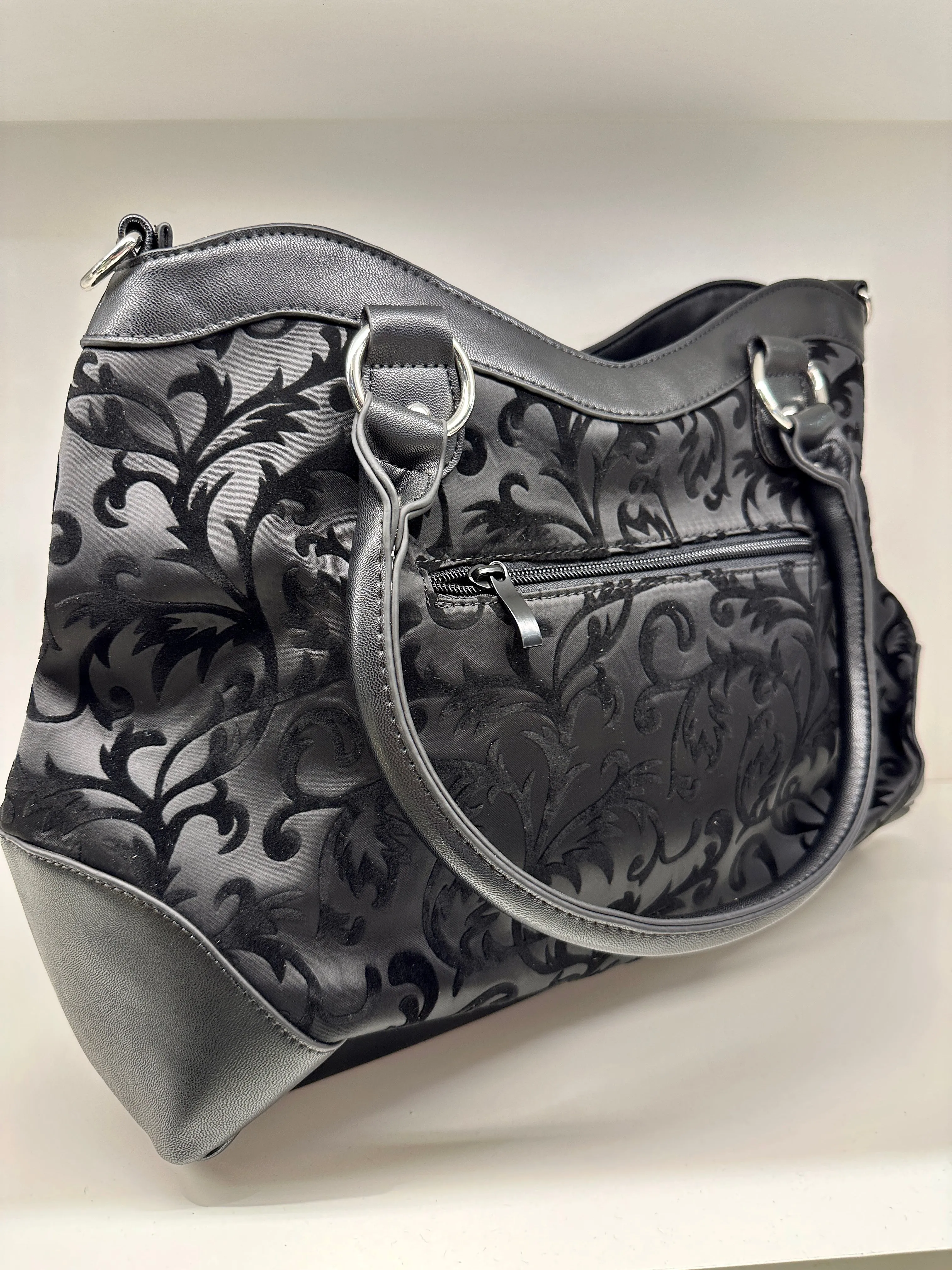 Floral Rose Convertible Tote Bag