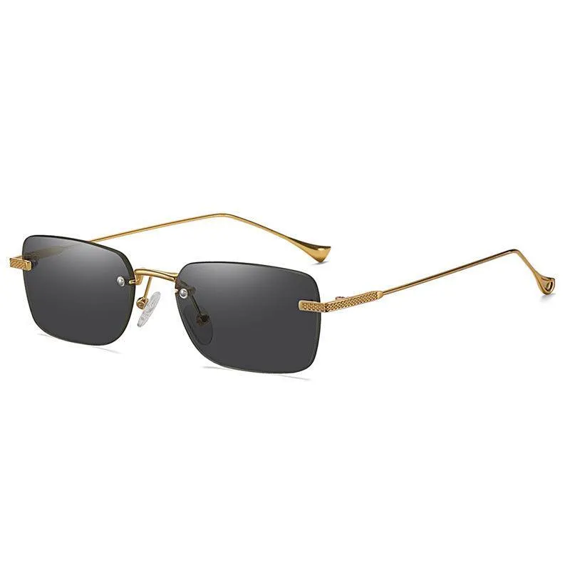 Frameless Cut Square Small Frame Sunglasses