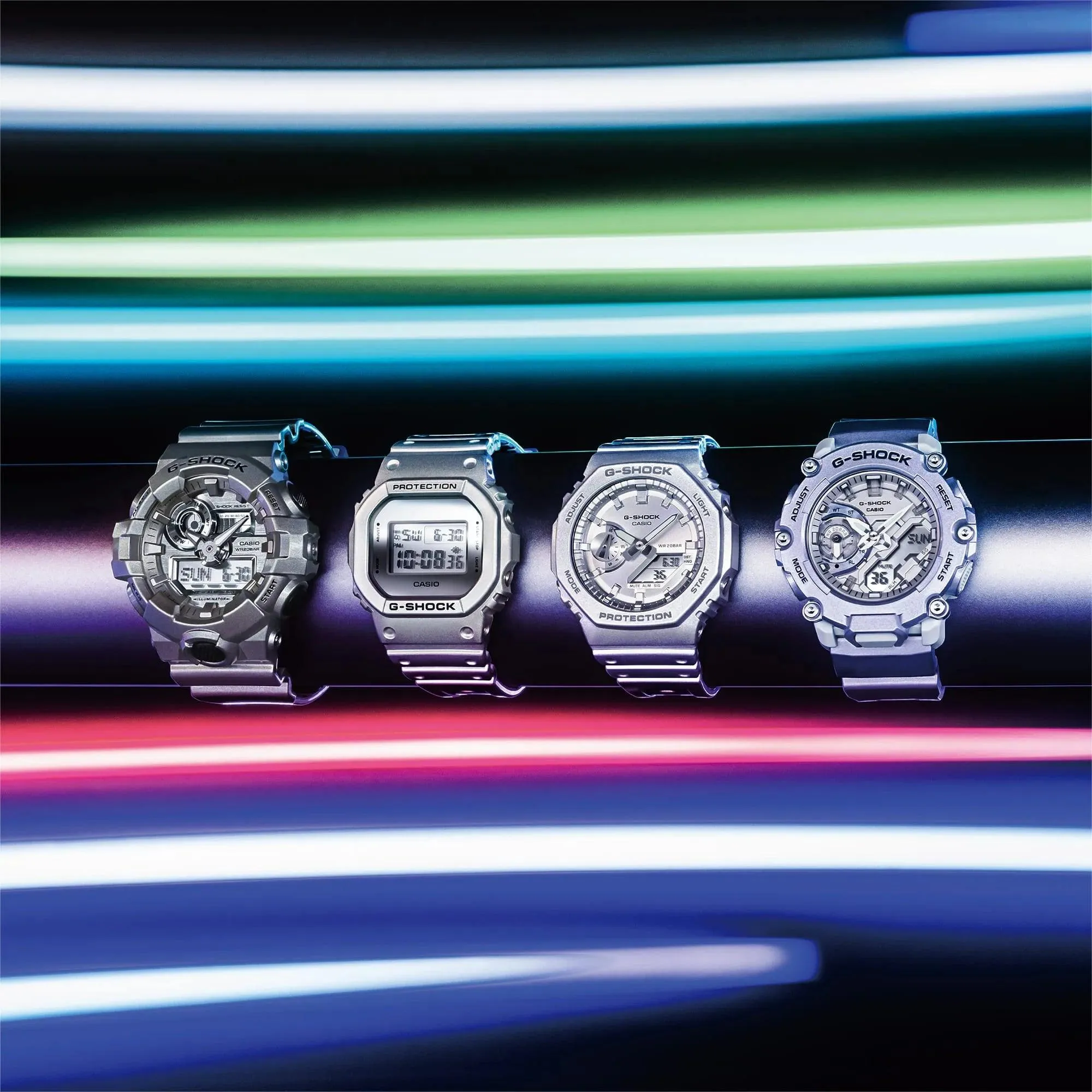 G-Shock Metallic Silver Forgotten Future - DW5600FF-8D