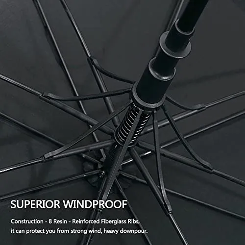 G4Free Automatic Open Golf Umbrella Double Canopy Vented Stick Umbrellas