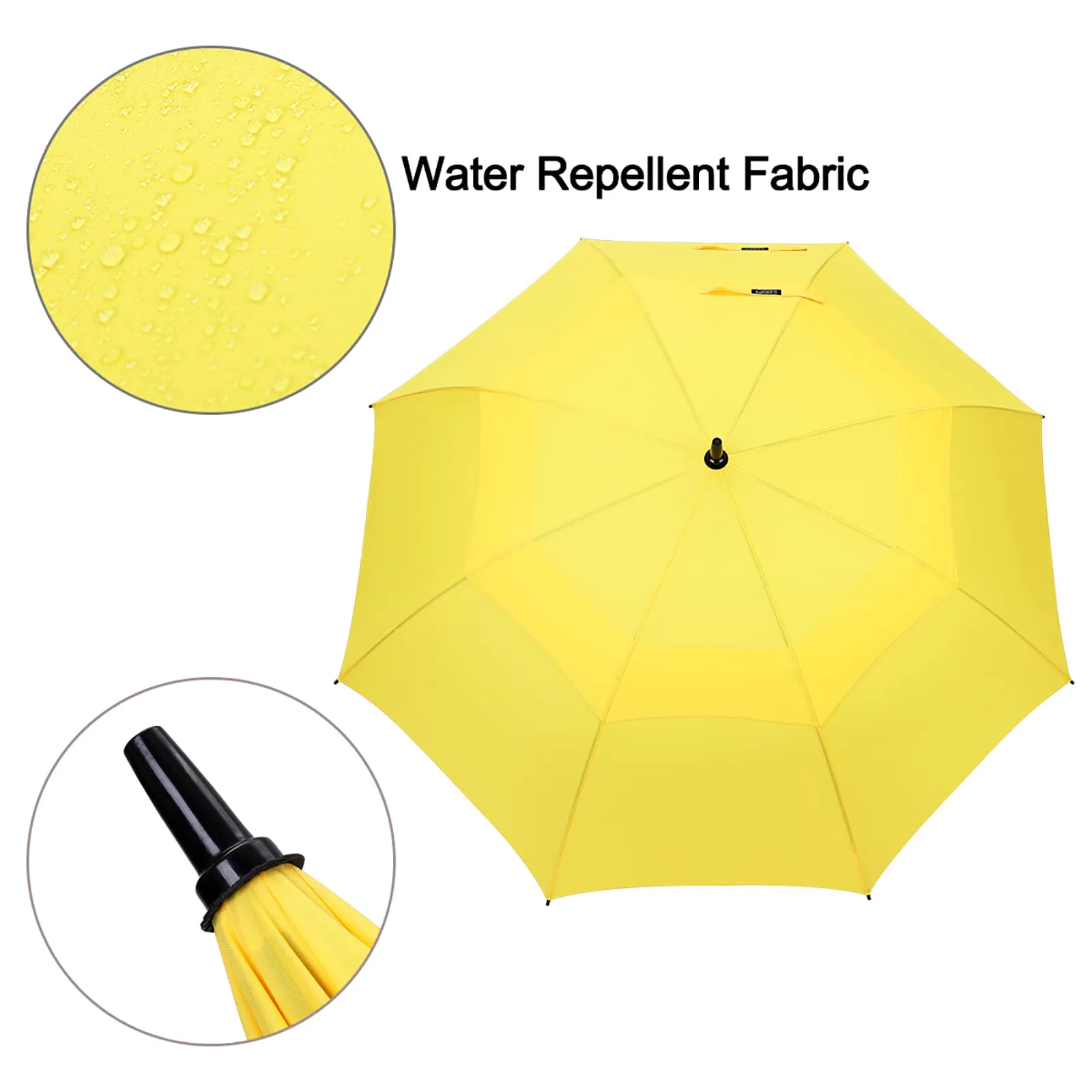 G4Free Automatic Open Golf Umbrella Double Canopy Vented Stick Umbrellas
