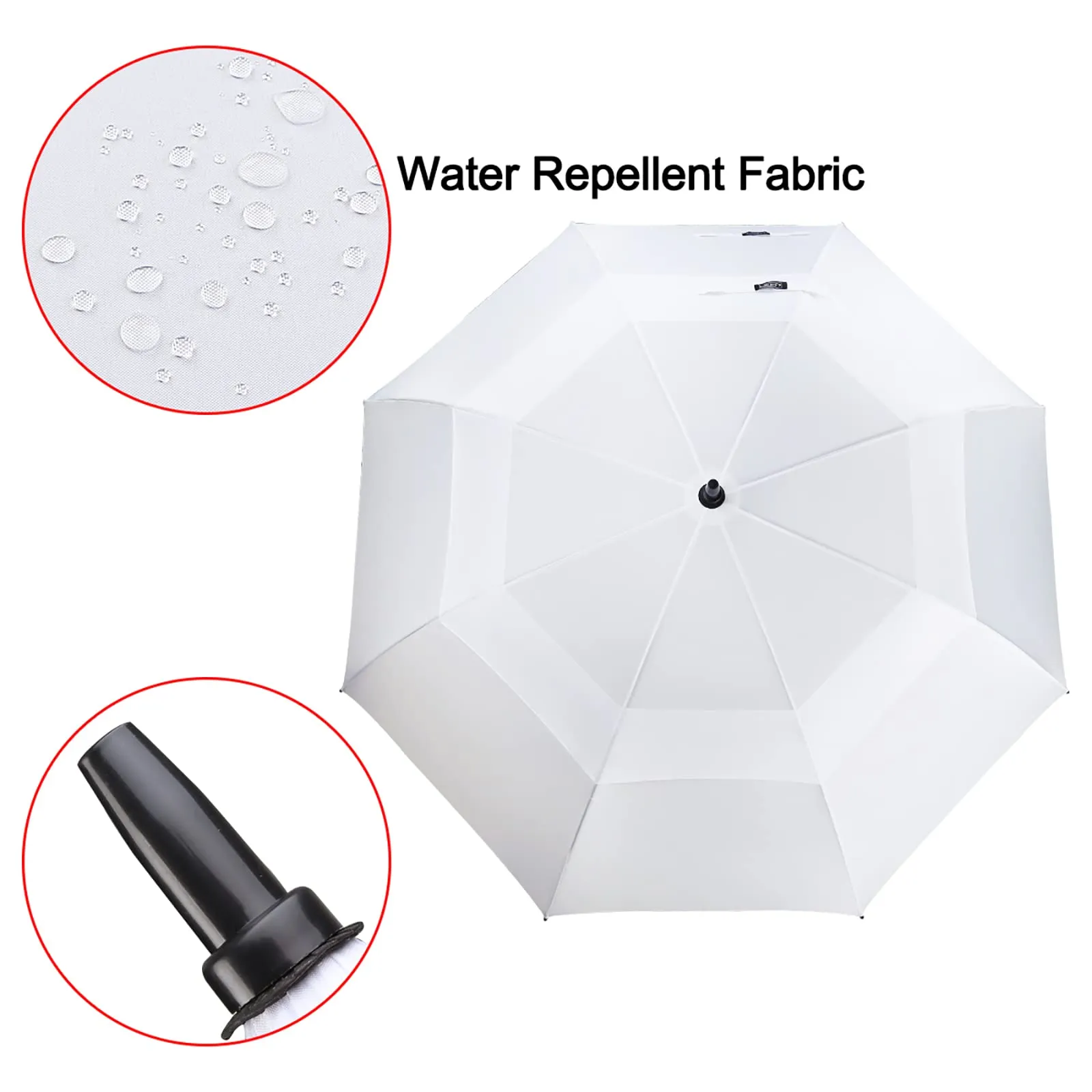 G4Free Automatic Open Golf Umbrella Double Canopy Vented Stick Umbrellas