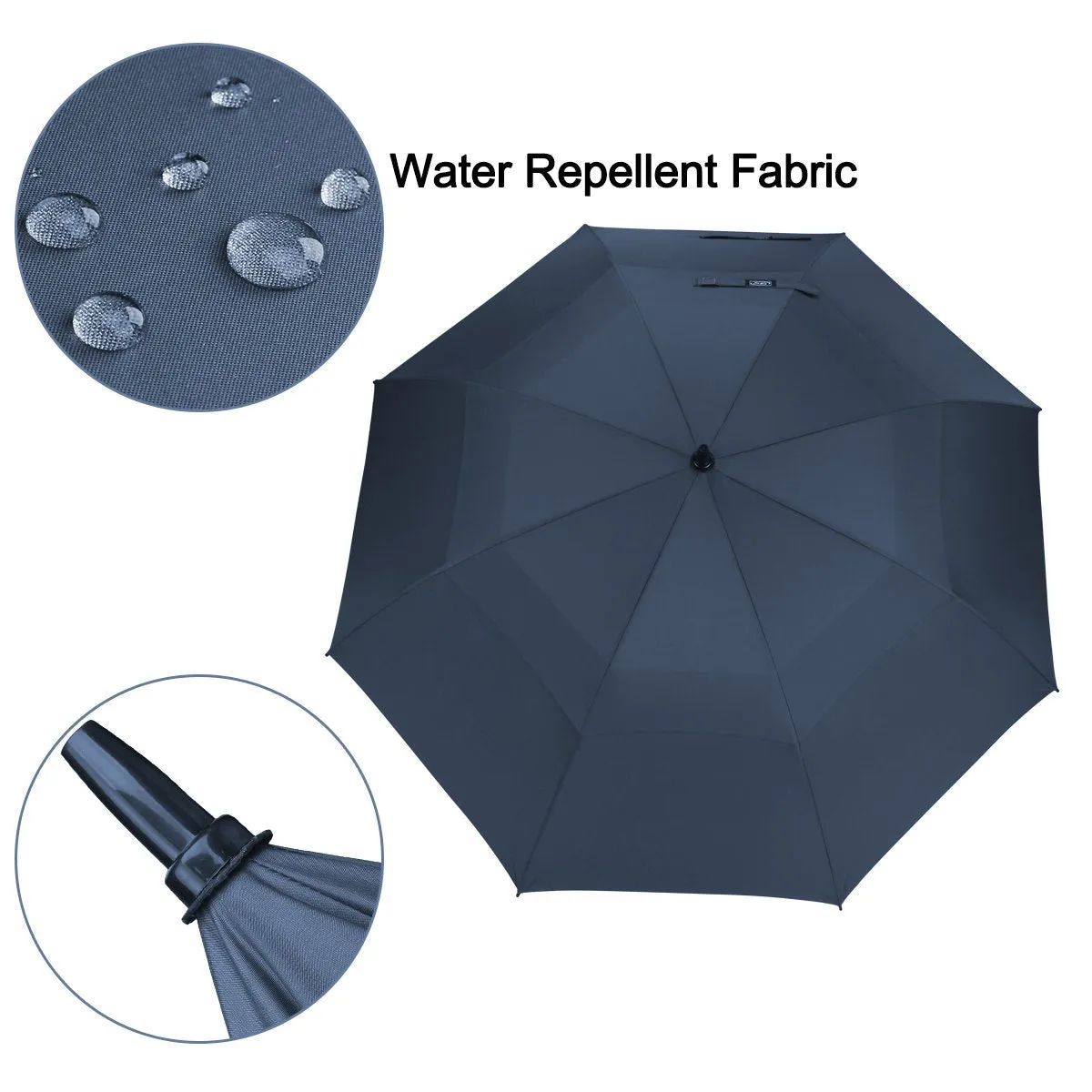 G4Free Automatic Open Golf Umbrella Double Canopy Vented Stick Umbrellas