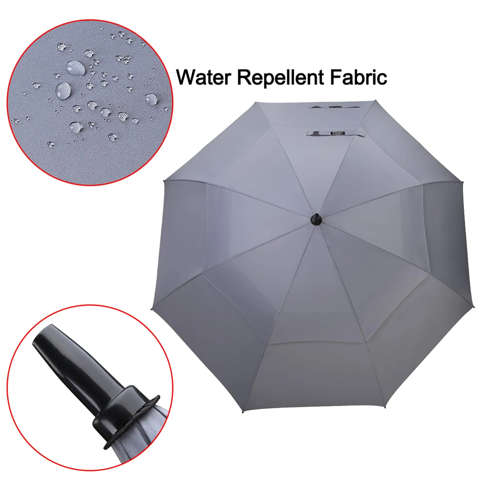 G4Free Automatic Open Golf Umbrella Double Canopy Vented Stick Umbrellas