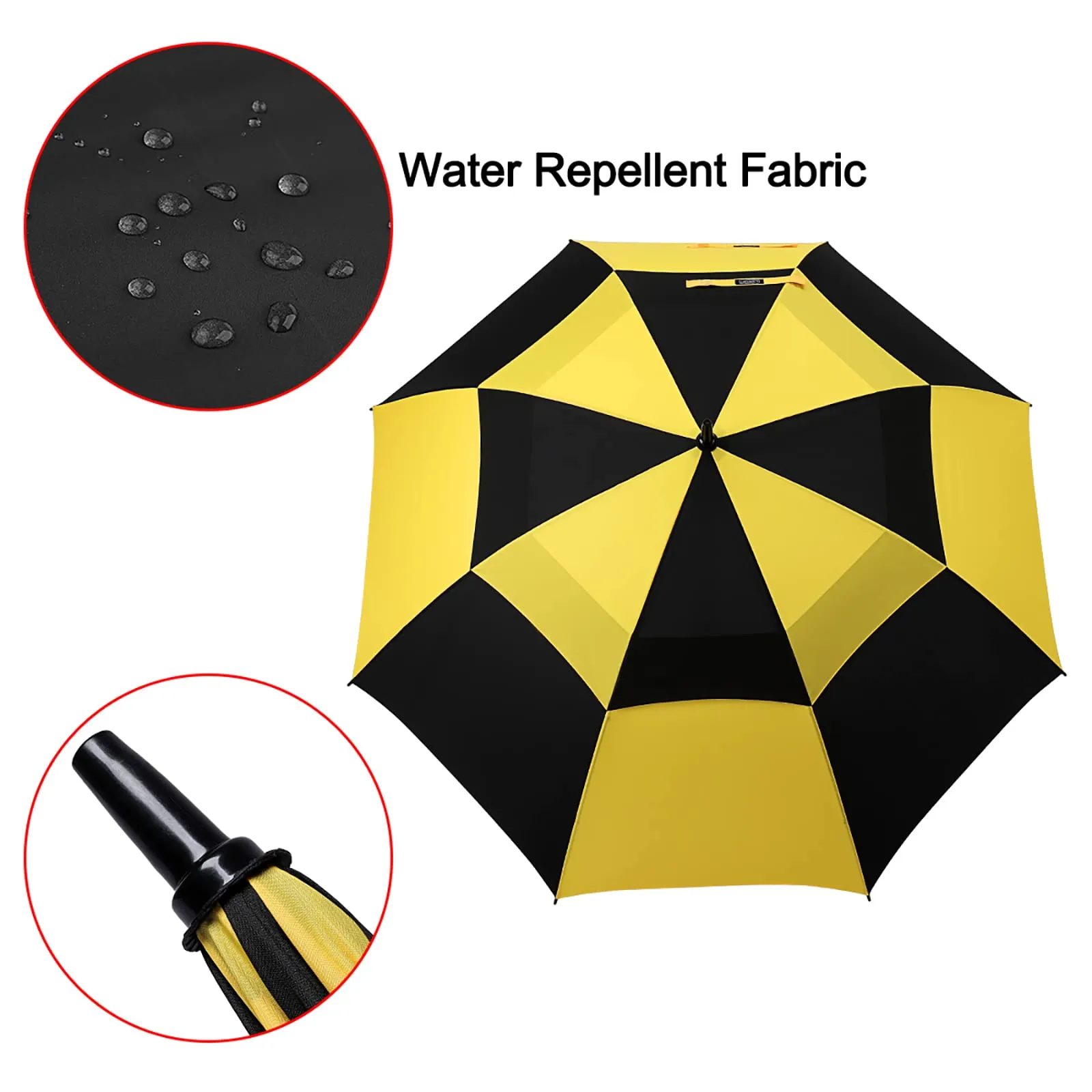 G4Free Automatic Open Golf Umbrella Double Canopy Vented Stick Umbrellas