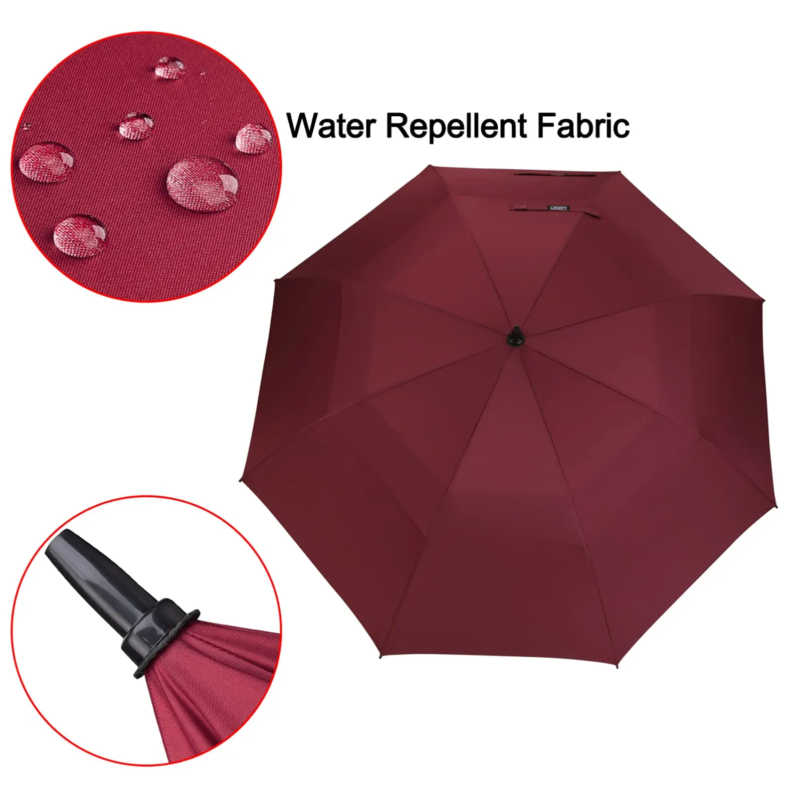 G4Free Automatic Open Golf Umbrella Double Canopy Vented Stick Umbrellas