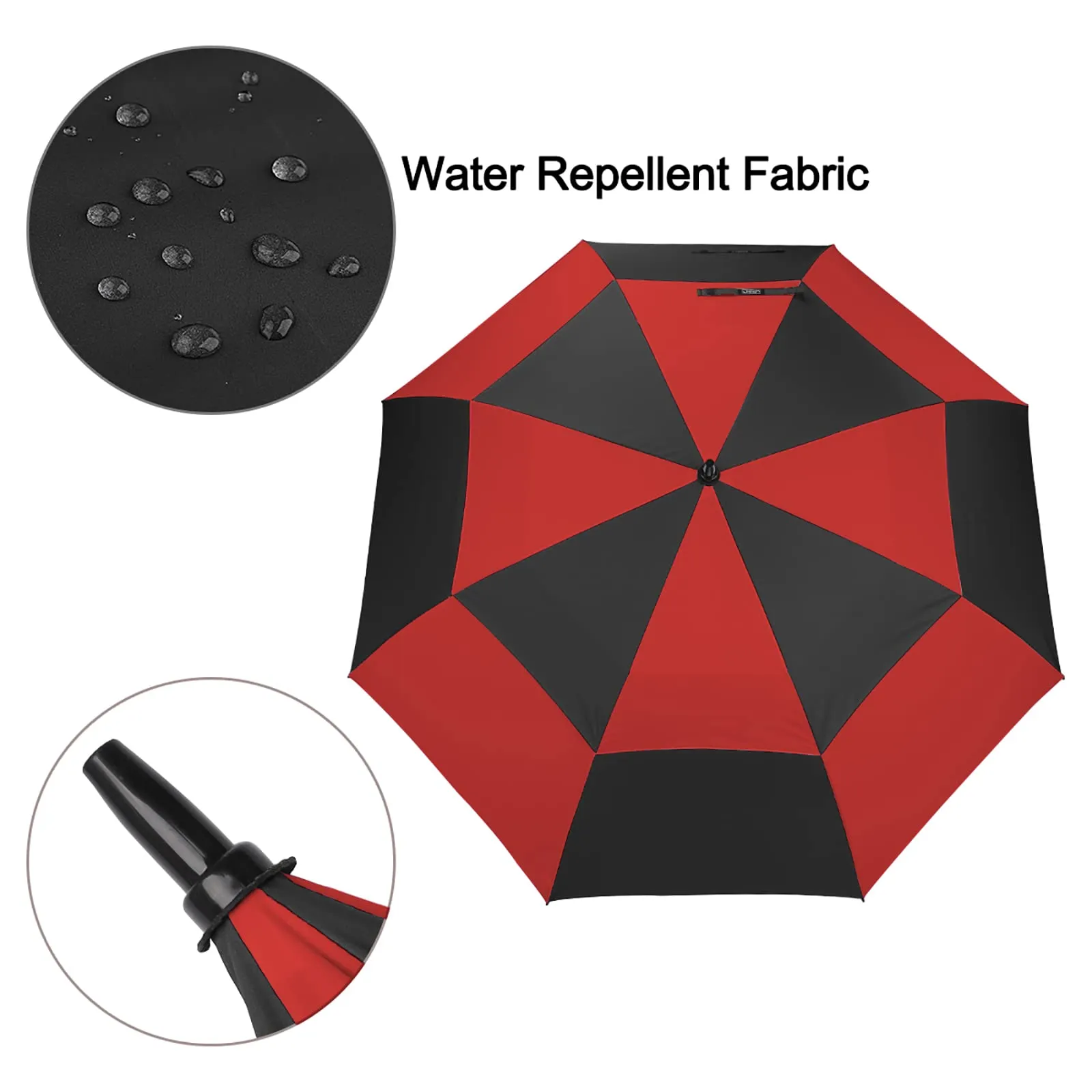 G4Free Automatic Open Golf Umbrella Double Canopy Vented Stick Umbrellas
