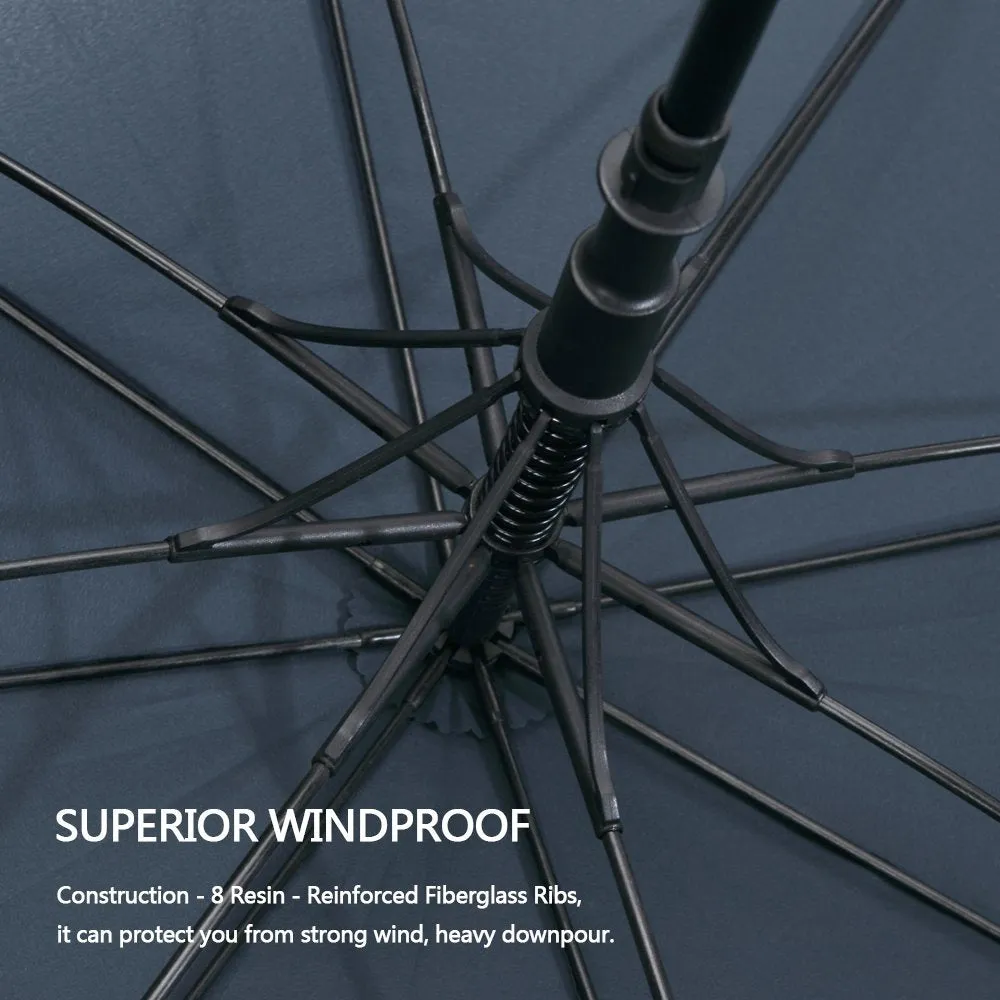 G4Free Automatic Open Golf Umbrella Double Canopy Vented Stick Umbrellas