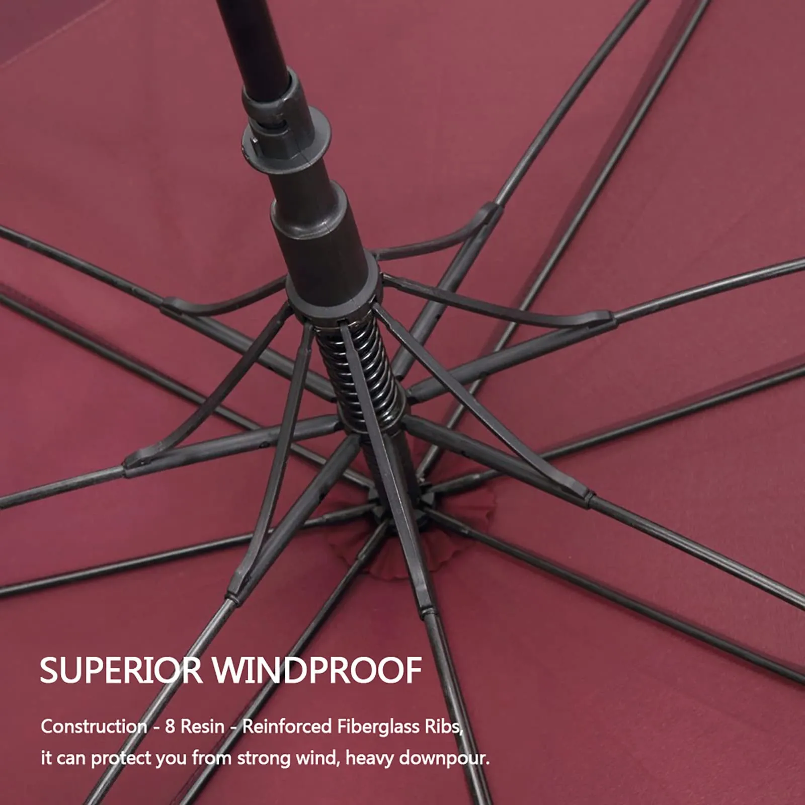 G4Free Automatic Open Golf Umbrella Double Canopy Vented Stick Umbrellas