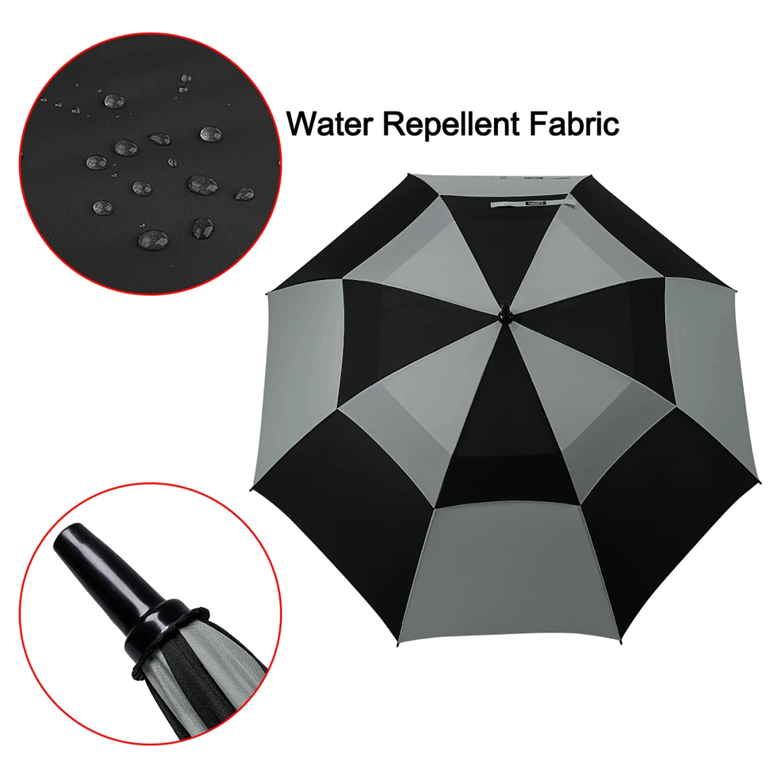 G4Free Automatic Open Golf Umbrella Double Canopy Vented Stick Umbrellas