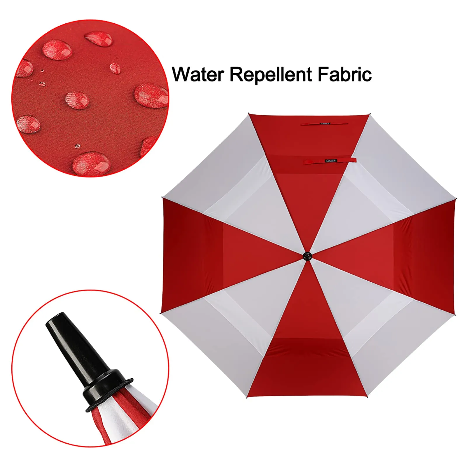 G4Free Automatic Open Golf Umbrella Double Canopy Vented Stick Umbrellas