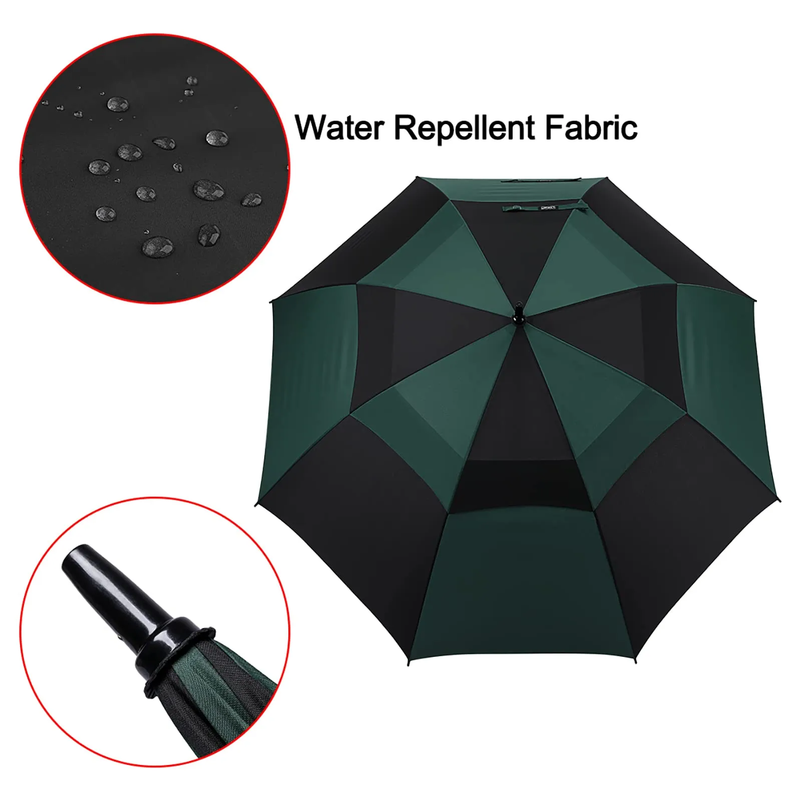 G4Free Automatic Open Golf Umbrella Double Canopy Vented Stick Umbrellas
