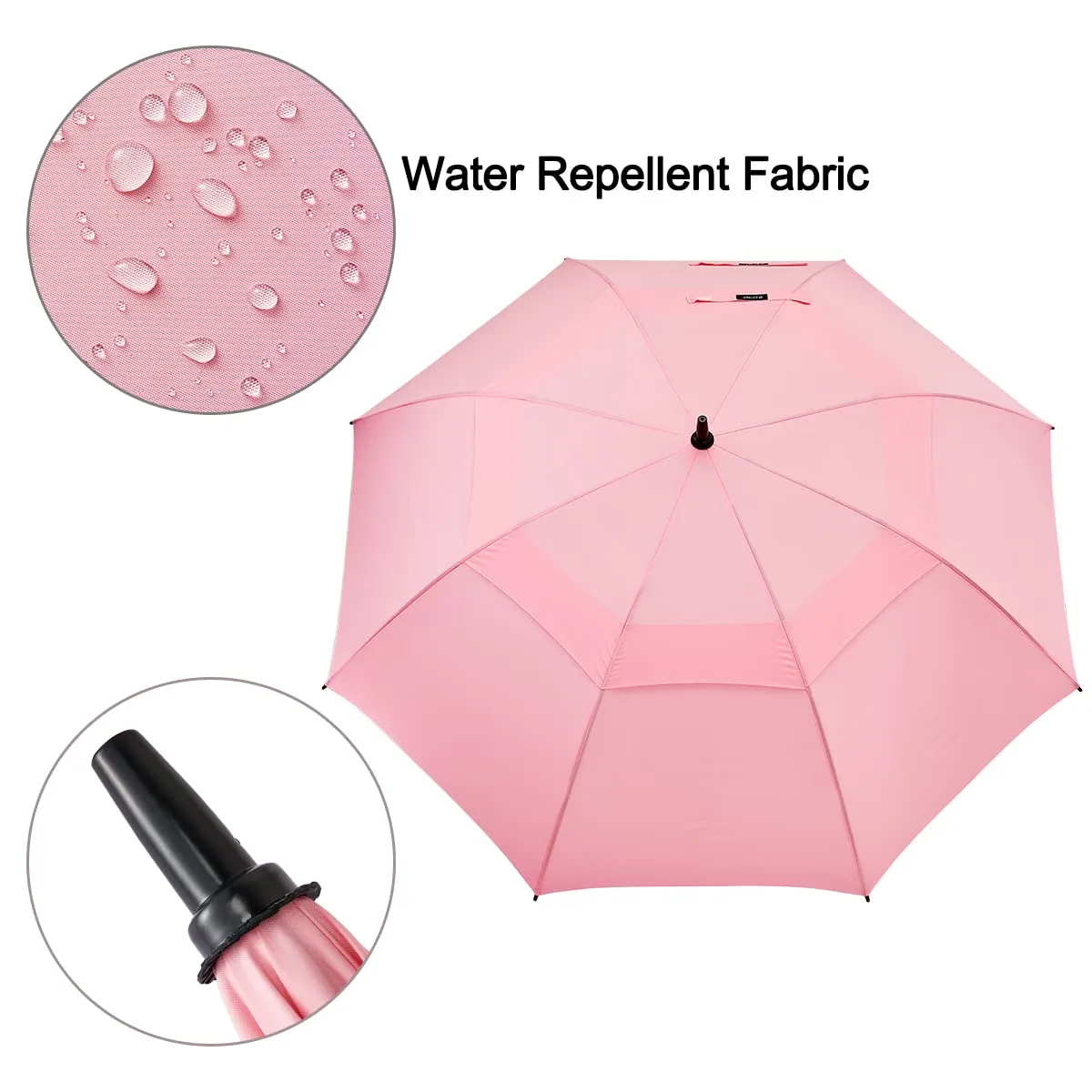 G4Free Automatic Open Golf Umbrella Double Canopy Vented Stick Umbrellas