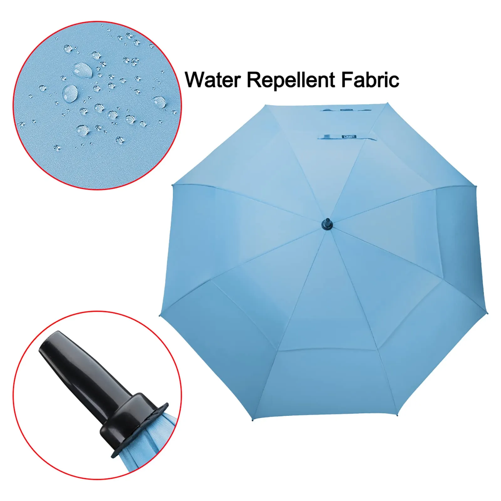 G4Free Automatic Open Golf Umbrella Double Canopy Vented Stick Umbrellas