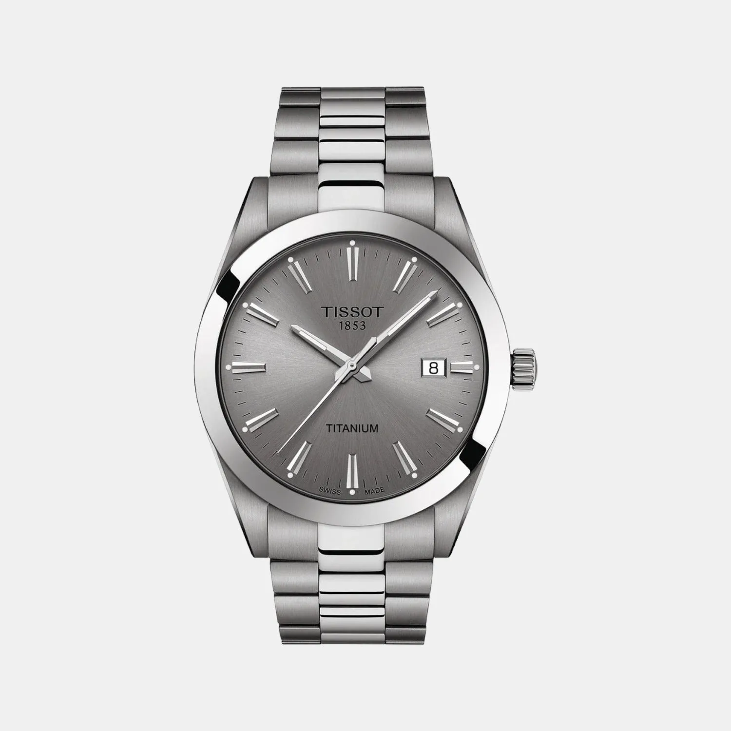 Gentleman Men Analog Titanium Watch T1274104408100