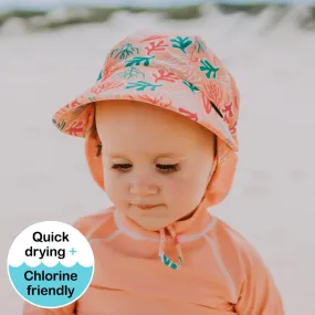 Girls Swim Hat Legionnaire and Bucket Style - Coral