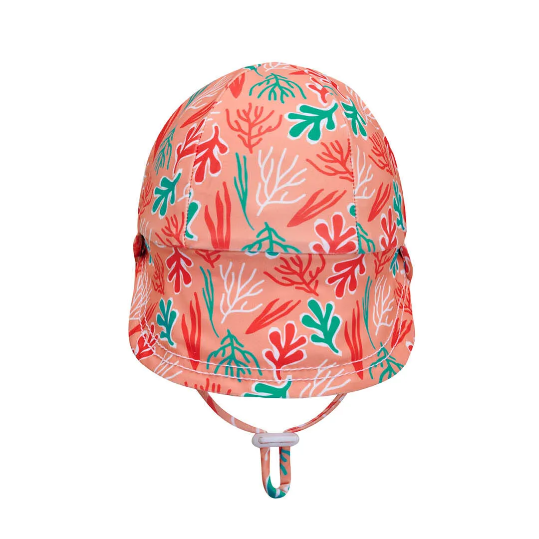 Girls Swim Hat Legionnaire and Bucket Style - Coral